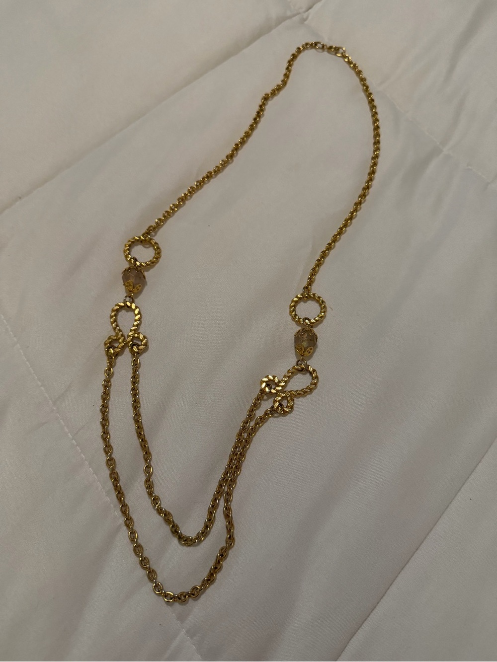 Vintage Avon Golden Opulence Rope Chain Long Necklace